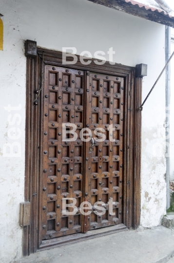 Old wooden door