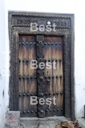 Old wooden door