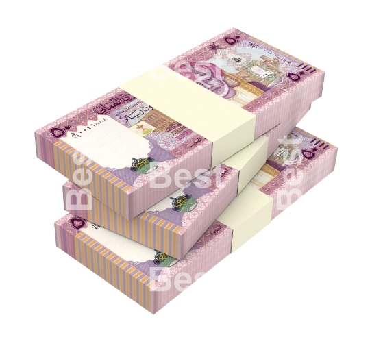 Omani rials isolated on white background