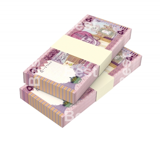 Omani rials isolated on white background