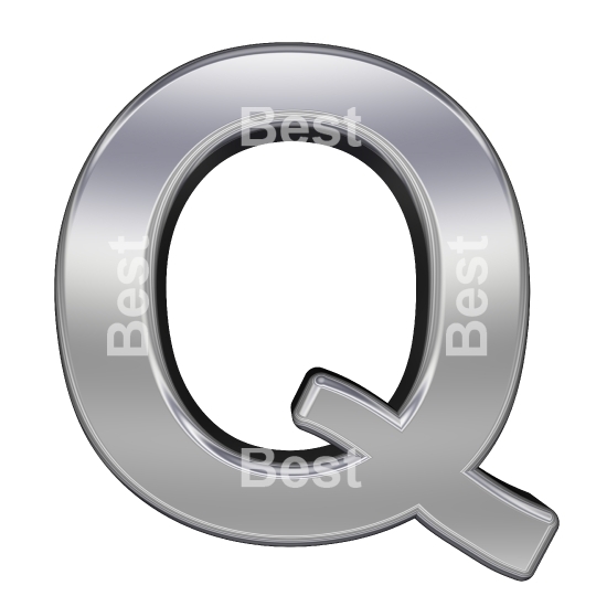 One letter from chrome alphabet set