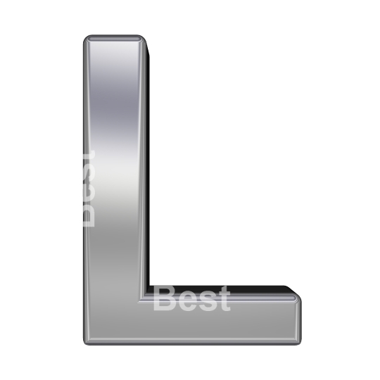 One letter from chrome alphabet set