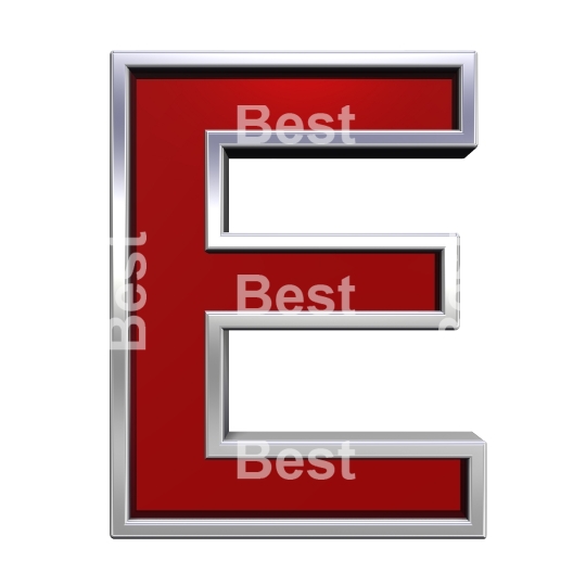 One letter from ruby with chrome frame alphabet set