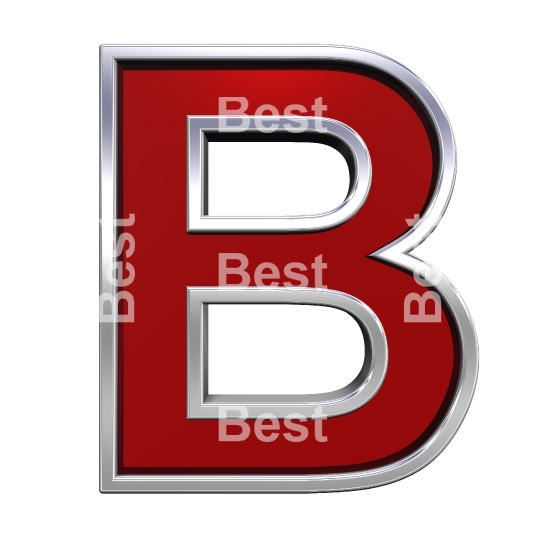 One letter from ruby with chrome frame alphabet set