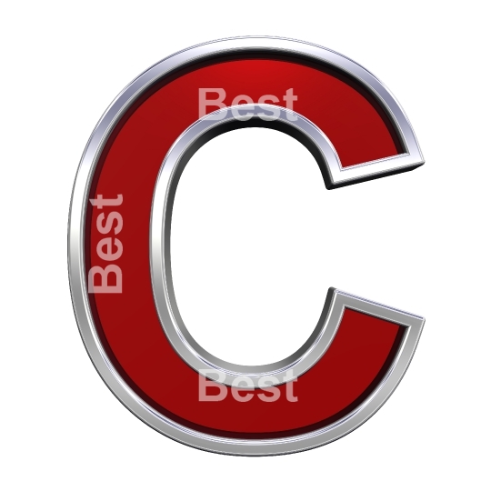 One letter from ruby with chrome frame alphabet set