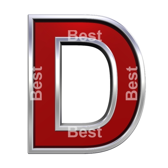 One letter from ruby with chrome frame alphabet set