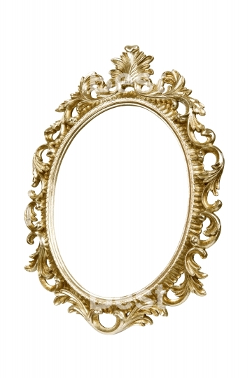 Oval gold picture frame