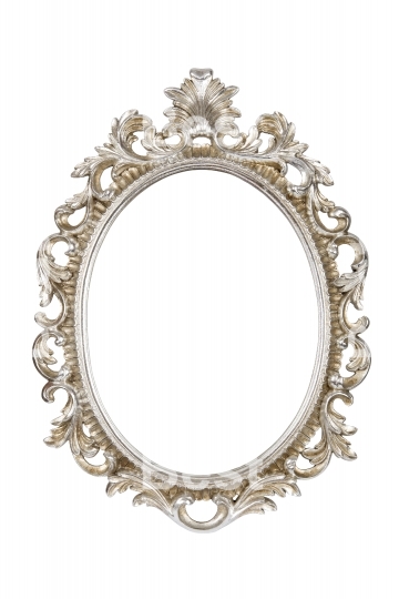Oval silver picture frame