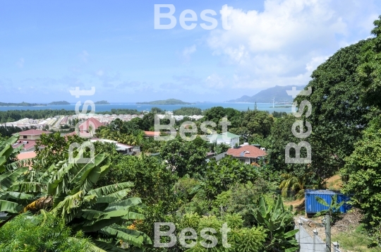 Panoramic view of Anse Royale on Mahe island