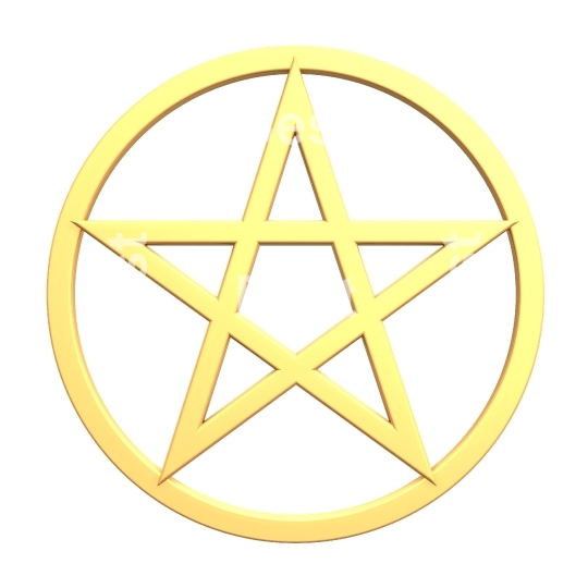 Pentagram isolated on white. 