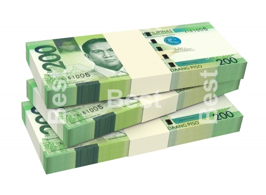 Philippines money isolated on white background