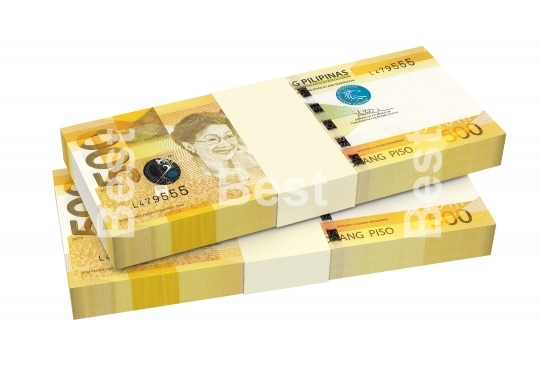 Philippines money isolated on white background