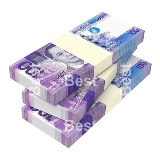 Philippines money isolated on white background