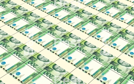 Philippines money stacks background