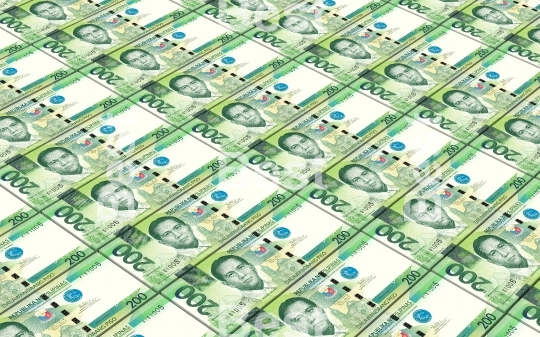 Philippines money stacks background