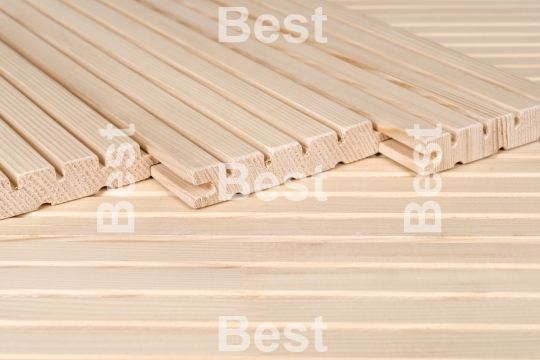 Pine floorboards