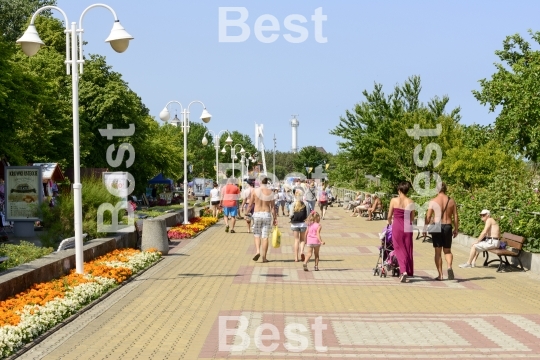 Promenade along the beach