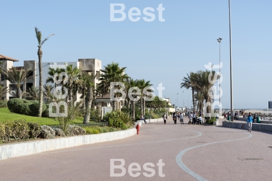Promenade along the beach in Agadir