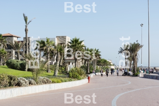 Promenade along the beach in Agadir