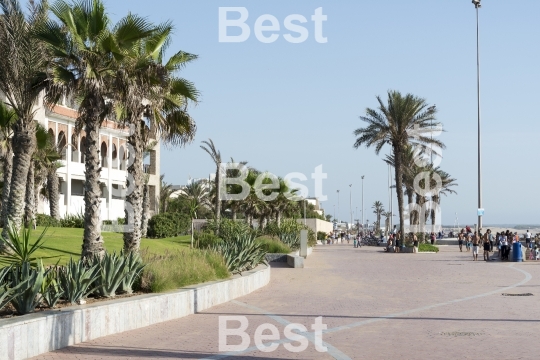 Promenade along the beach in Agadir