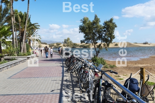 Promenade along the dunes in Maspalomas 