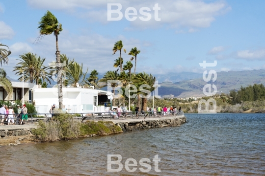 Promenade along the dunes in Maspalomas 