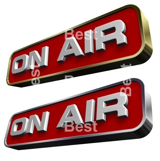 "On Air" sign.