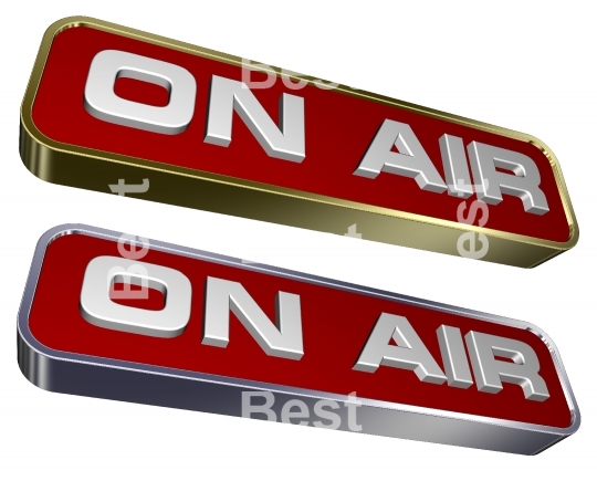 "On Air" sign.