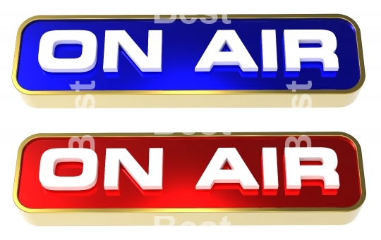 "On Air" sign.