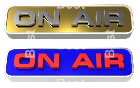 "On Air" sign.