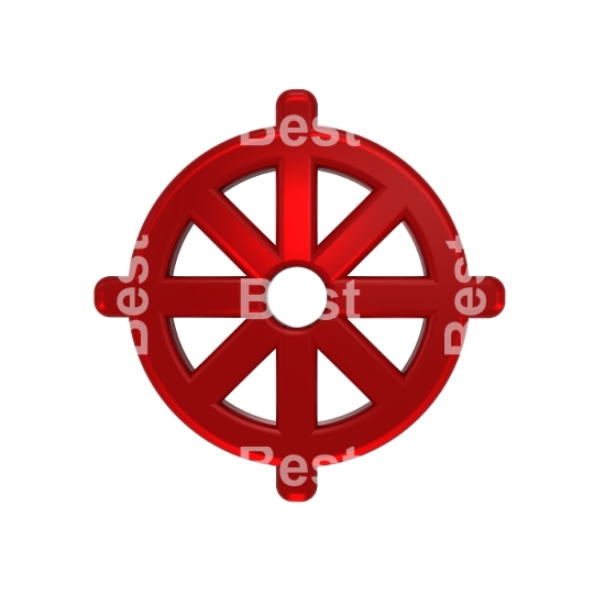 Red Buddhism symbol. 