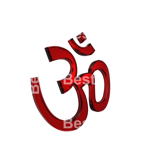 Red Hinduism symbol. 