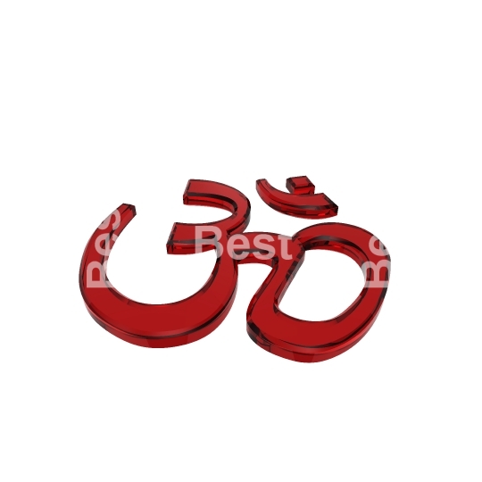 Red Hinduism symbol. 