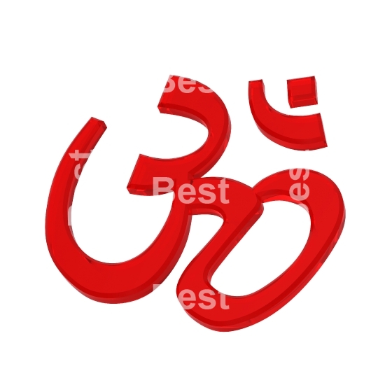 Red Hinduism symbol.