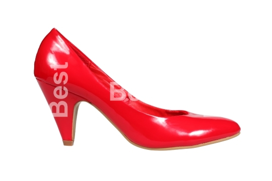 Red women s heel shoe