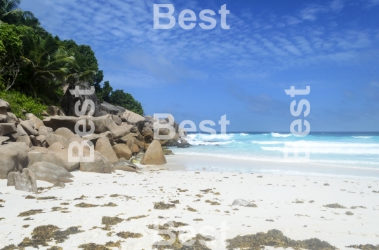 Rocky tropical beach