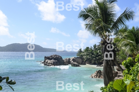 Rocky tropical beach