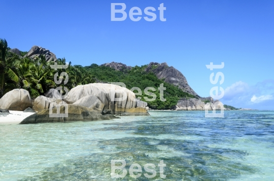 Rocky tropical beach