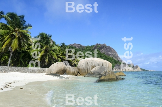 Rocky tropical beach