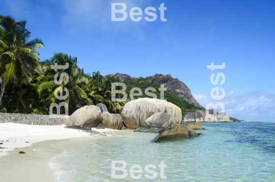 Rocky tropical beach