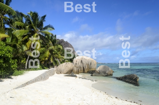 Rocky tropical beach