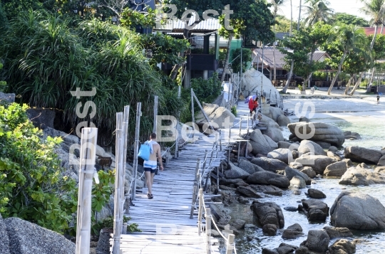 Rocky tropical beach