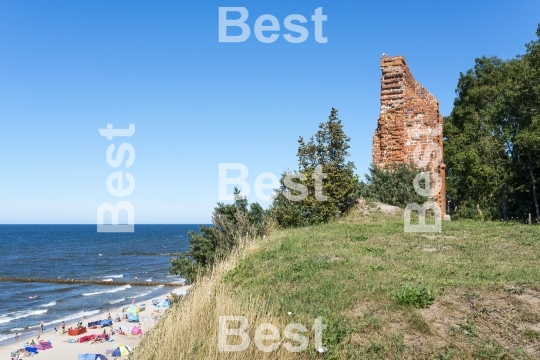 Ruins of gothic church in Trzesacz