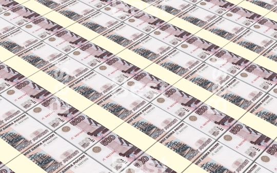 Russian money stacks background