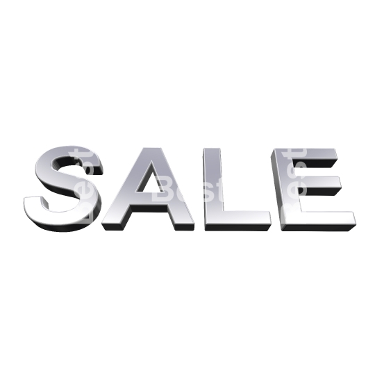 Sale - chrome sign. 