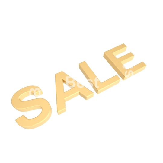 Sale - gold sign. 