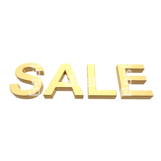 Sale - gold sign. 