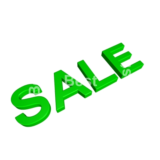 Sale - green sign. 