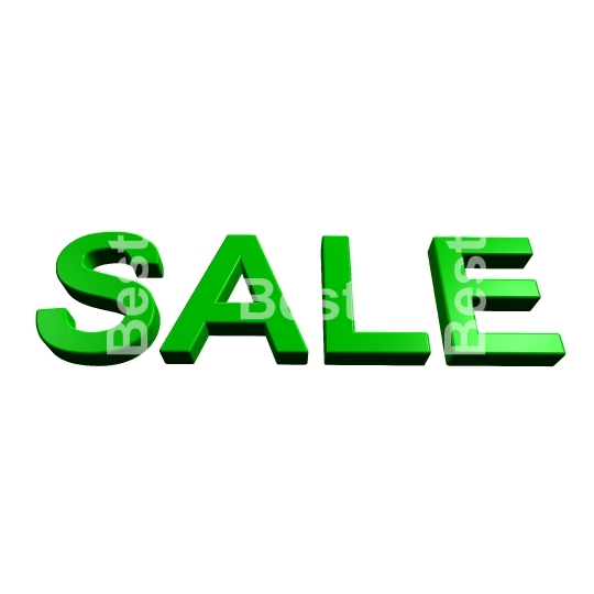 Sale - green sign. 