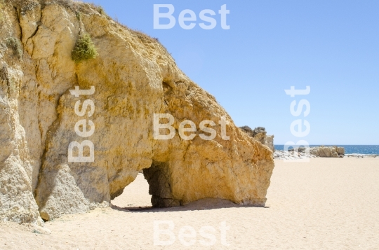 Sandstone cliffs on the beach